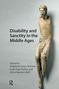 Text: "Disability and Sanctity in the Middle Ages. Edited by Stephanie Grace-Petinos, Leah Pope Parker, Alicia Spencer-Hall."  
Ein hölzernes, abgenutztes Heiligenbild., Buch