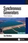 „Synchronous Generators, Third Edition“ von Ion Boldea. Ein Luftbild eines großen Staudamms, umgeben von Wasser., Buch