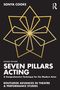 SONYA COOKE, SEVEN PILLARS ACTING. Zweite Ausgabe. Illustration eines stilisierten, mehrzackigen Sterns in Gold., Buch