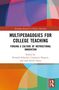 "Multipedagogies for College Teaching" mit buntem geometrischen Hintergrund; Autoren: Richard Edwards, Constance Nugent, Lash Keith Vance., Buch