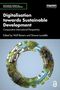 "Digitalisation towards Sustainable Development" oben, runder grüner und grauer Kranz unten, modern und dynamisch., Buch