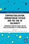 Text: "CONTRACTUALISATION, HUMANITARIAN FATIGUE AND THE END OF SOLIDARITY." Blaues geometrisches Muster im Hintergrund., Buch