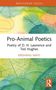 "Pro-Animal Poetics: Poetry of D. H. Lawrence and Ted Hughes" von Krishanu Maiti. Bunte Blätterillustration im Hintergrund., Buch