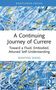 „A Continuing Journey of Currere“ von Wanying Wang. Abstrakte Illustration mit blauen und gelben Linien im Hintergrund., Buch