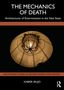 „THE MECHANICS OF DEATH: Architectures of Extermination in the Nazi State“. Großes Licht mit Metallgitter, dunkler Hintergrund., Buch
