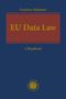 Text: "Geminn / Johannes, EU Data Law, A Handbook." Dunkelblaues Cover mit rotem Feld und Verlagslogo unten., Buch