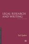 "LEGAL RESEARCH AND WRITING, FIFTH EDITION" oben, "Ted Tjaden" unten; kastanienbrauner Hintergrund., Buch