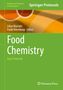 „Methods and Protocols in Food Science“, „Springer Protocols“, „Food Chemistry: Basic Protocols“. Grün und orange Töne., Buch