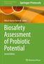 **Buchcover**: "Biosafety Assessment of Probiotic Potential". Grüner Hintergrund, orange Kreise., Buch