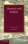 Thomas Lovell Beddoes: Thomas Lovell Beddoes, Buch