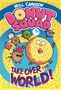 "Donut Squad: Take Over the World!" Illustration mit fröhlichen, cartoonartigen Donuts in bunten Farben.