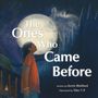 "The Ones Who Came Before". Kind in rotem Shirt schaut in den Himmel, große Vollmondszene im Hintergrund., Buch