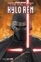 "Star Wars: The Fall of Kylo Ren." Eine Illustration von Kylo Ren mit rotem Lichtschwert, umgeben von Flammen., Buch