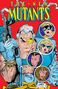 "The New Mutants" in großen Buchstaben. Ein muskulöser Mann mit Waffe, leuchtendem Auge, umgeben von vier Gesichtern in Kreisen.