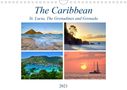 Sandra Schaenzer: The Caribbean - St. Lucia, The Grenadines and Grenada (Wall Calendar 2021 DIN A4 Landscape), KAL