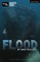 "FLOOD by James Phillips" in großen Lettern über einer Person im Wasser. Oben links und oben rechts sind Logos.