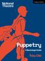 „National Theatre“, „Puppetry: A Backstage Guide“, „Toby Olié“. Illustration: Zwei Hände steuern eine Puppe., Buch