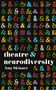 "theatre & neurodiversity" von Amy Skinner. Bunte, verspielte "&" Symbole auf schwarzem Hintergrund., Buch