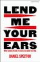 Text: "LEND ME YOUR EARS. WHAT SHAKESPEARE TEACHES US ABOUT ACTING. DANIEL SPECTOR." Schwarze und rote Schrift auf Weiß.