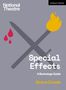 Titel: Special Effects: A Backstage Guide. Oben links "National Theatre". Ein Schwert mit Blutstropfen und Flamme., Buch