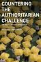 Text: "Countering the Authoritarian Challenge: The Battle to Save Democracy" von Natasha Lindstaedt. Gelbe Regenschirme von oben.