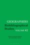 "GEOGRAPHERS Biobibliographical Studies VOLUME 42, Edited by Elizabeth Baigent and André Reyes Novaes" vor grünem Hintergrund.