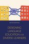 "David Nunan & Julie Choi, Designing Language Education for Diverse Learners." Illustration mit Spinnennetz und Symbolen., Buch
