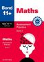 „Bond 11+ Maths“, „Ages 10–11 Years 5–6“, „Assessment Practice Book 2“. Illustration: Person mit Zahlen und Winkelmesser., Buch