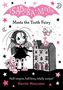 "Isadora Moon Meets the Tooth Fairy. Half vampire, half fairy, totally unique! Harriet Muncaster." 

Illustration: Ein Mädchen mit Flügeln, ein Hase und ein Haus.