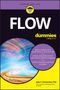 Titel: "Flow for Dummies". Lerntipps. Farbenfrohe Lichtstreifen. Autor: Julia F. Christensen, PhD., Buch