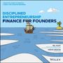 „Disciplined Entrepreneurship Finance for Founders“, Piratenschiff auf See mit Eisbergen, blaue und schwarze Schrift., Buch