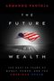 Text: Armando Pantoja - The Future of Wealth. Amerikanische Flagge schwebt über einem dunklen Boden., Buch