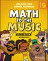 „MATH TO THE MUSIC: A Numberock Workbook, Grade 5." Illustrationen von lachenden Kindern und einem Biber.