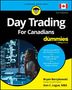"Day Trading For Canadians for dummies." Ein Coverbild zeigt eine Person am Computer, Hintergrund städtisch bei Nacht., Buch