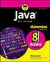 "Learning Made Easy", "Java", "ALL-IN-ONE", "for dummies", "8 Books in one!", "Doug Lowe". Illustration eines Buchcovers.