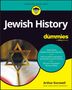 "Jewish History for Dummies." Gelb-schwarzes Design. Davidstern über Buchseite. Autor: Arthur Kurzweil.