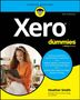 "Xero for dummies." "LEARNING MADE EASY." Frau mit Tablet, Text: "Track your business", "Master tasks", "Unlock information."