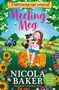 "Meeting Meg", Illustration: Mädchen mit Hund auf Heuballen, Blumen, blauer Traktor im Hintergrund. Autor: Nicola Baker., Buch