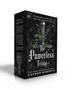 "The Powerless Trilogy" von Lauren Roberts. Dunkles, pflanzenumwobenes Design mit violetten Blumen., Buch