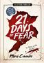 "21 Days of Fear" in großer Schrift, darüber "A Letters Thriller". Blutähnlicher Hintergrund mit Spritzern und Rissen., Buch