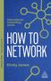 „International bestselling series“, „HOW TO NETWORK“ und „Kirsty James“ auf blauem Hintergrund mit Netzwerksymbol., Buch