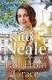 Text: "Can she ever find a family to belong to? Kitty Neale, The Sunday Times Bestseller, Fall From Grace." Frau in gelbem Kleid.