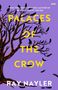 Text: "PALACES OF THE CROW" und "RAY NAYLER". Illustration eines Baumes mit schwarzen Federn, violetter Hintergrund.