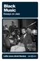 "Black Music: Essays on Jazz"; Zitat von Richard Brody, New Yorker. Schwarz-Weiß-Foto mit Jazzmusikern und einem Mann im Anzug., Buch