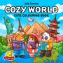 „Jade Summer Cozy World Cute Coloring Book.“ Illustration mit Bär, Mädchen und Panda vor berühmten Wahrzeichen., Buch