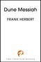 "Dune Messiah" und "FRANK HERBERT" in Großbuchstaben, unten steht "FINAL COVER TO BE REVEALED" mit einem orangefarbenen Logo., Buch