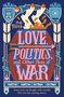 Text: "Love, Politics, and Other Acts of War. Some wars are fought with swords. This one has seating charts."  
Illustration mit Wappen und Pfeil., Buch
