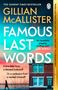 Gillian McAllister: Famous Last Words, Buch