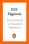 Text: "D.O. Fágúnwà, The Forest of a Thousand Daemons, Final cover to be revealed." Mittig ist ein Pinguin-Logo., Buch