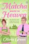 „A Matcha made in Heaven“, „COVER TO BE REVEALED“, „Ella Sage“ in pink auf hellgrünem Hintergrund. Oben ein Pinguin-Logo., Buch